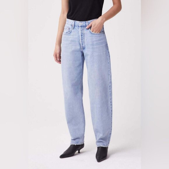 Agolde Revolve High Rise Tapered Baggy Jeans - Picture 1 of 14